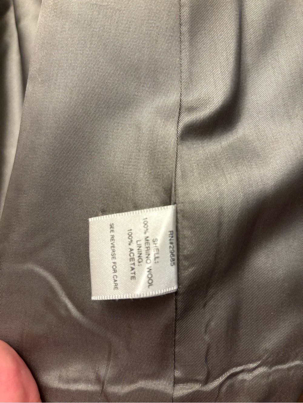 Pendleton Grey Wool Button-Up Coat-Large - Picture 3 of 7